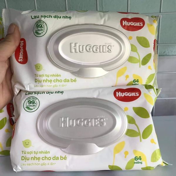 combo 2 gói Khăn ướt em bé Huggies