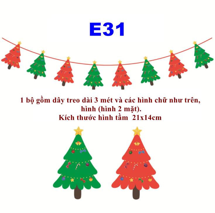 Bst 03 cờ treo noel nhiều mẫu ...