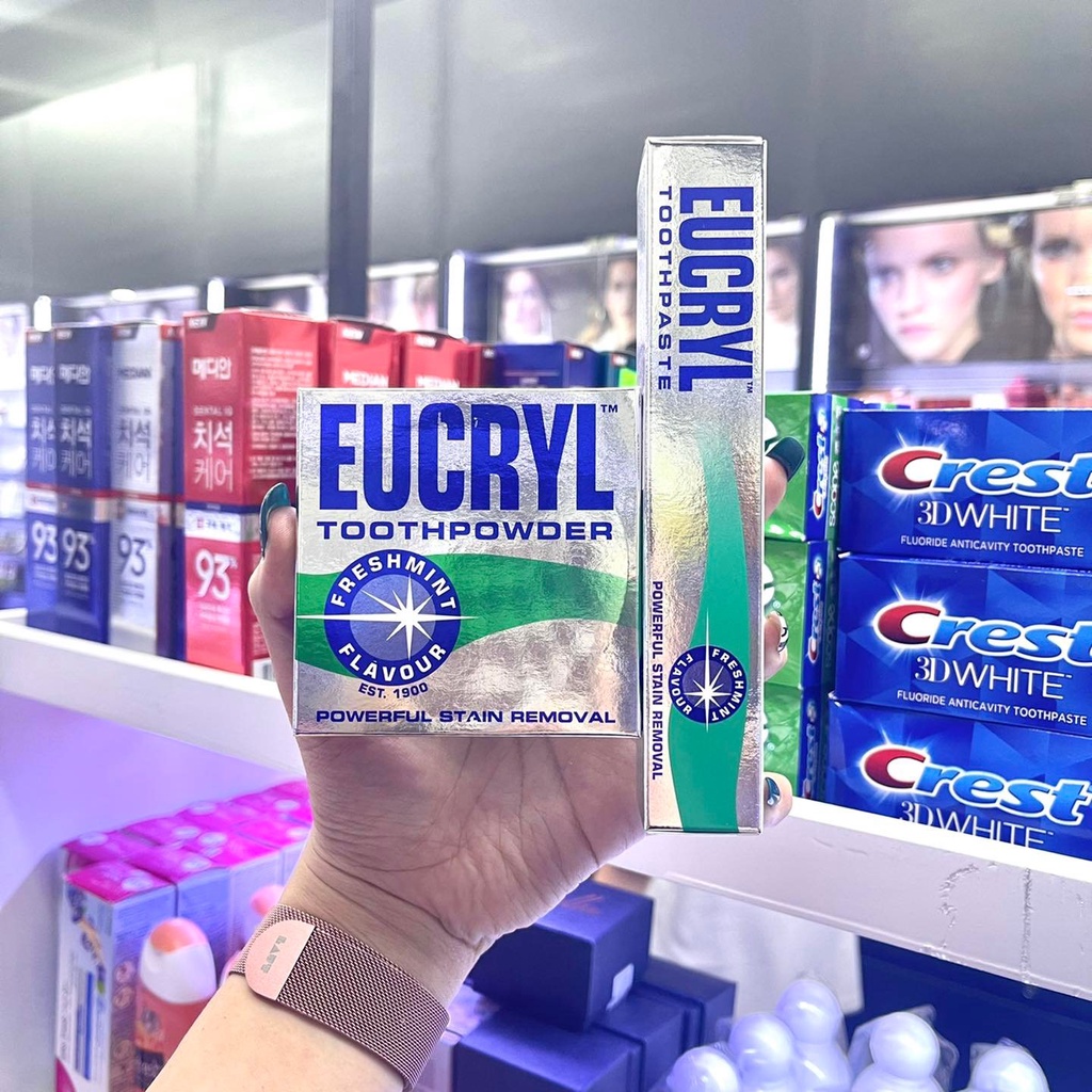 [COMBO] KEM ĐÁNH RĂNG + BỘT TẨY TRẮNG RĂNG Eucryl