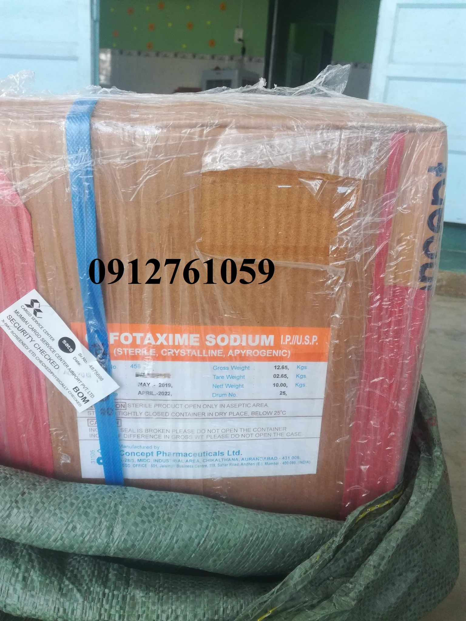 [10KG] Kháng sinh CEFOTAXIME SODIUM 98% - CONCEPT (Nhập khẩu Ấn Độ, nguyên đai, nguyên kiện)