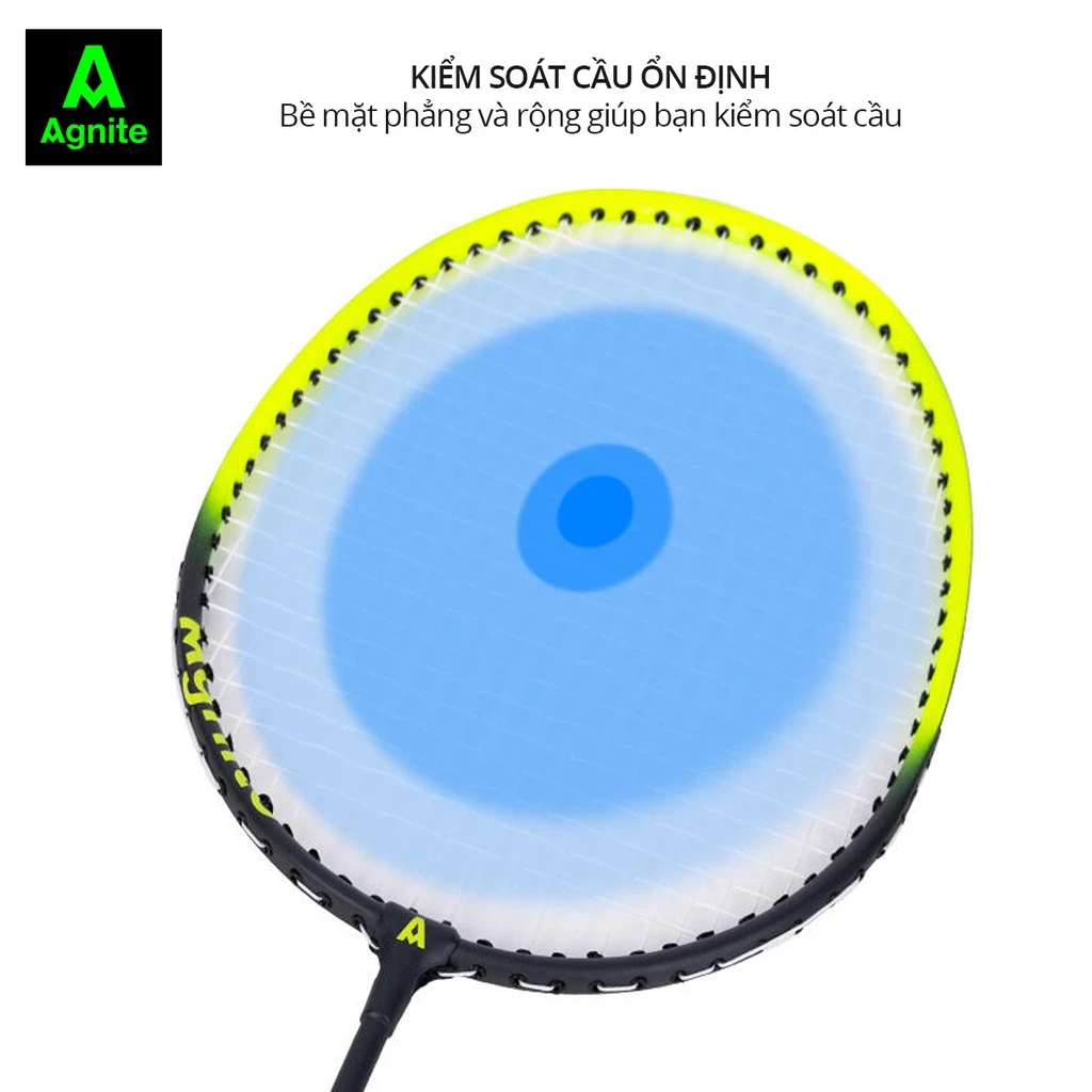 Bộ 2 Vợt Cầu Lông Agnite Chính Hãng Deli F2101 Bao Đựng Siêu Nhẹ Khung Hợp Kim Carbon Cao Cấp
