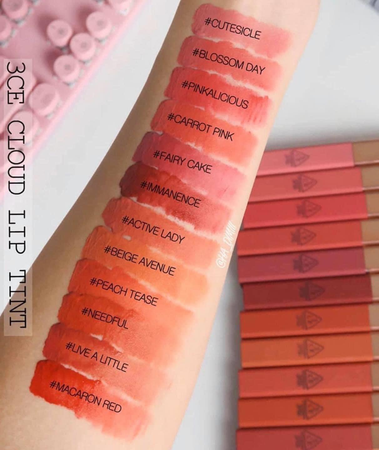 Bảng Màu Son 3CE Kem Cloud Lip Tint