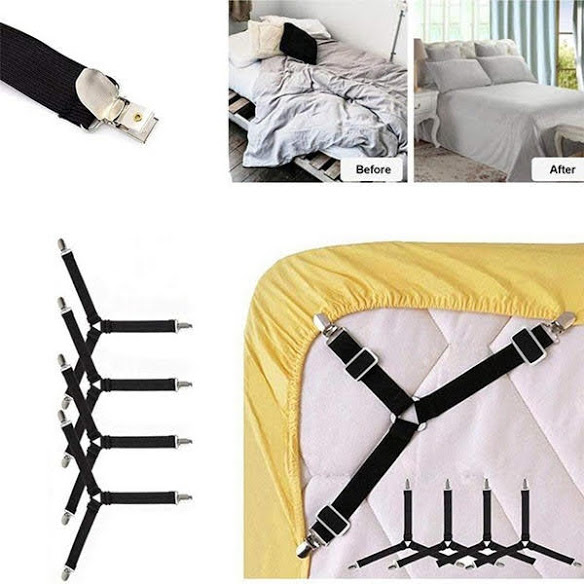 Set 4 kẹp ga drap nệm giường chống xê dịch