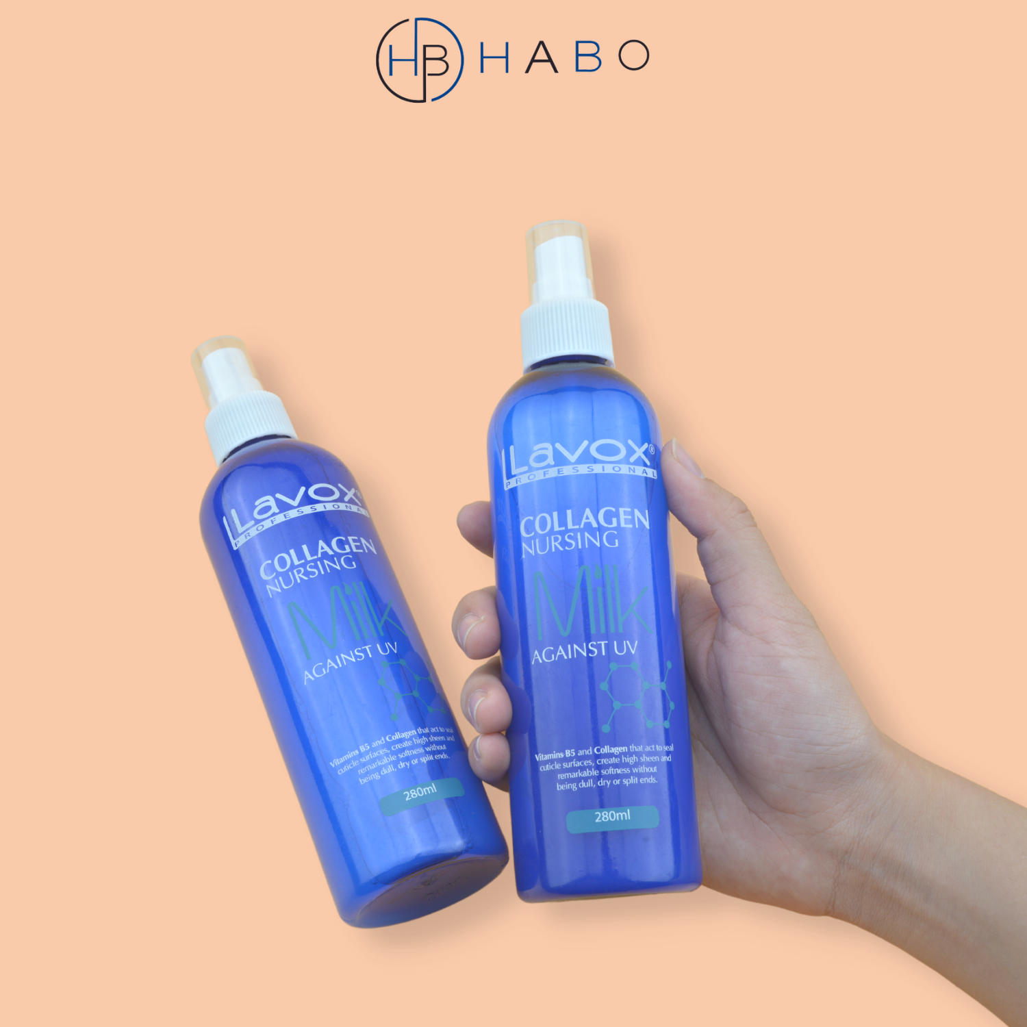 Xịt dưỡng tóc Lavox Collagen chống tia UV siêu bảo vệ tóc (dạng sữa 280ml)