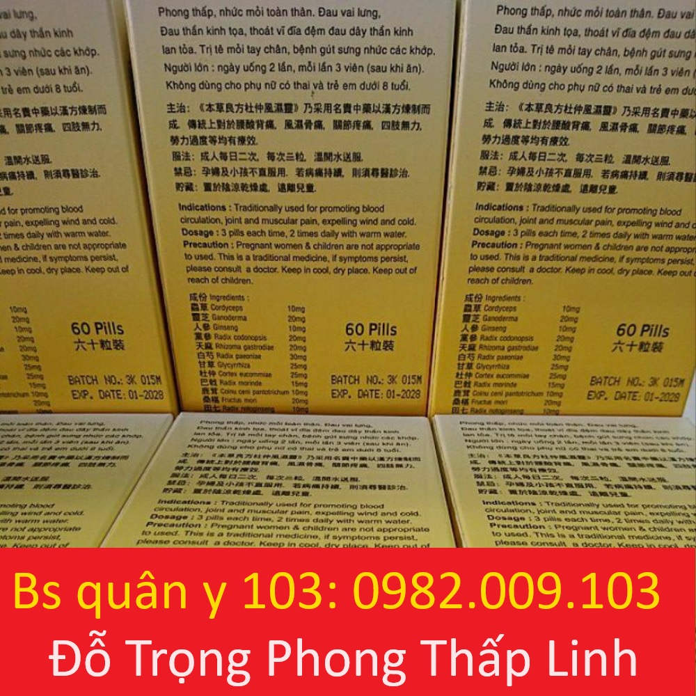 Đỗ Trọng Phong Thấp Linh [hộp 60 viên date mới]