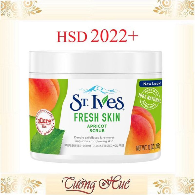 Tẩy da chết dạng hạt body St. Ives Fresh Skin Apricot Scrub 283g.