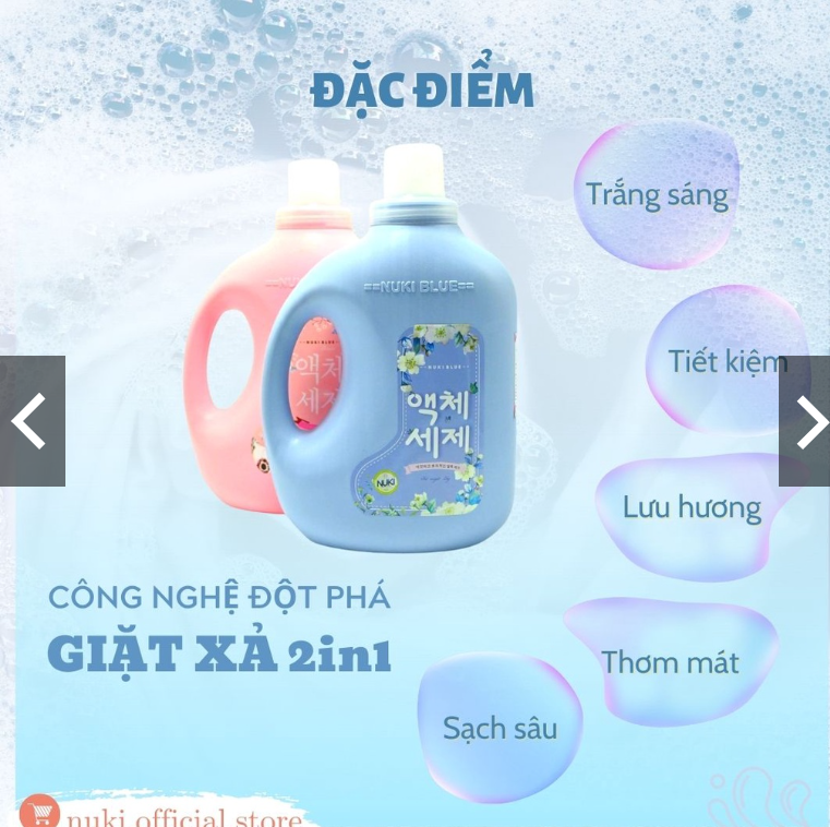 Nước giặt Nuki Blue Hàn Quốc