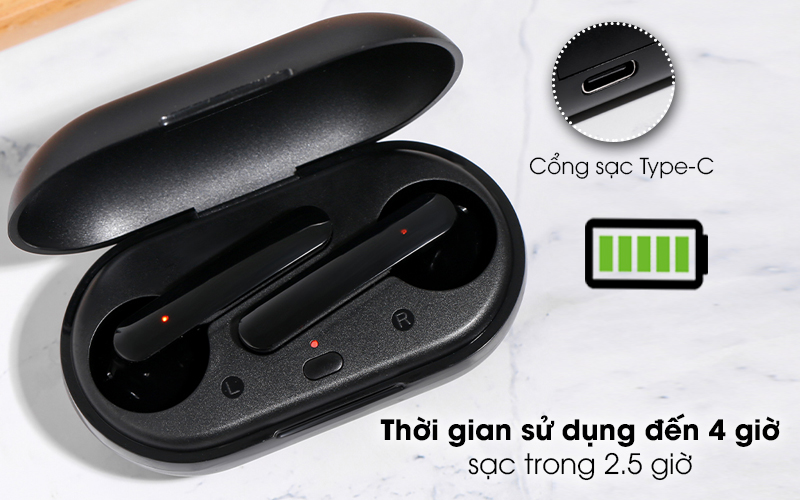 Tai nghe Bluetooth True Wireless Mozard DT920 Đen