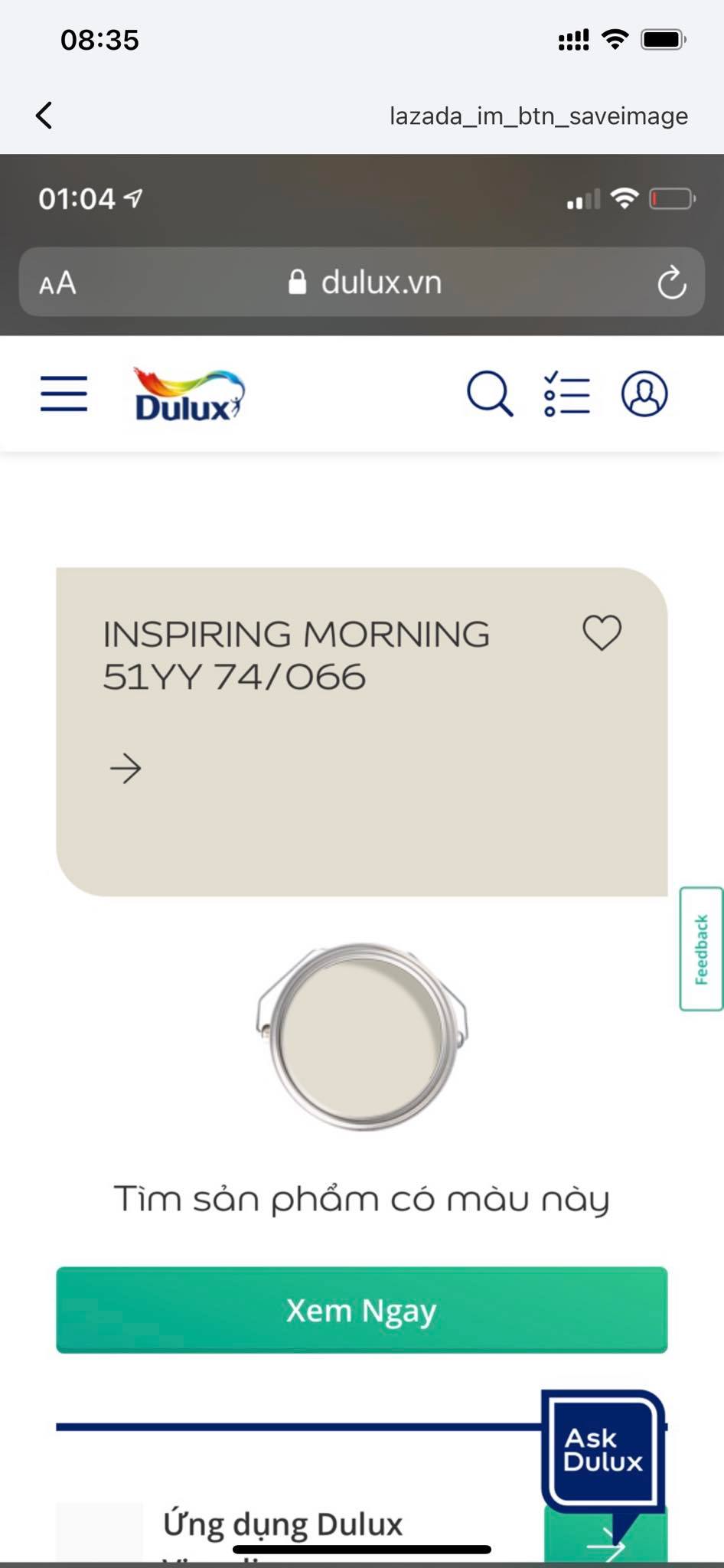 39a -5lít - sơn nước nội thất dulux inspire - bề mặt mờ