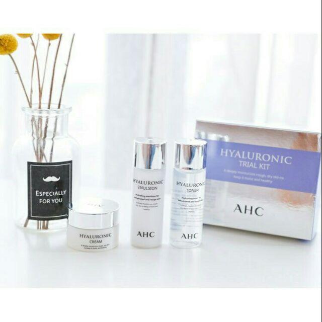 Bộ sản phẩm siêu cấp ẩm AHC Hyaluronic Trial Kit (3 món)