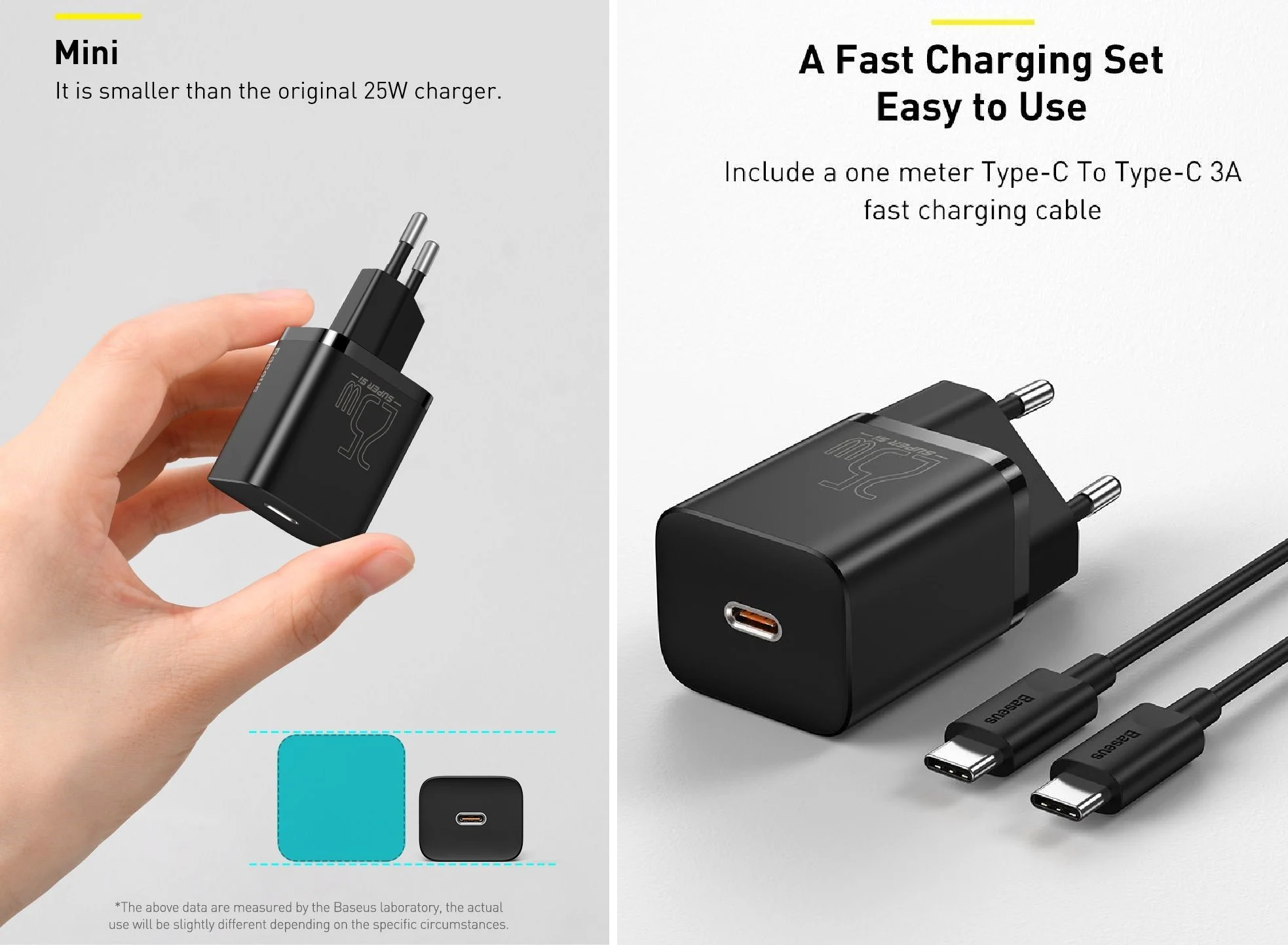 [Đầu sạc+ Cáp sạc]Bộ sạc nhanh 25W Baseus Super Si CCCJG25CE