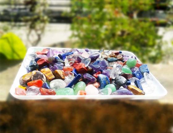 1kg Đá Phong Thủy Nhiều Màu, Đá Thạch Anh Vụn