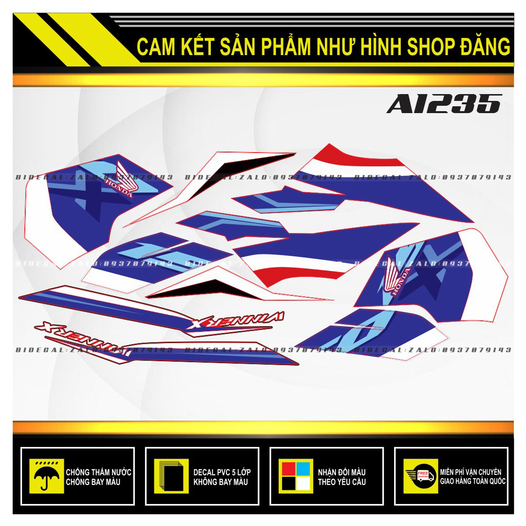 TEM RỜI WINNER X V3 CHẾ DÁN XE ĐỎ