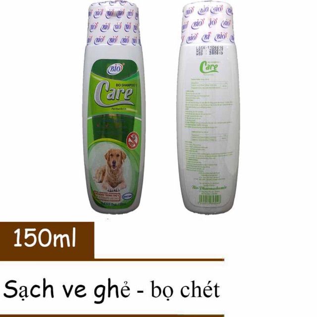 Sữa tắm Bio Care phòng trừ ve rận, bọ chét cho chó mèo - 150ml