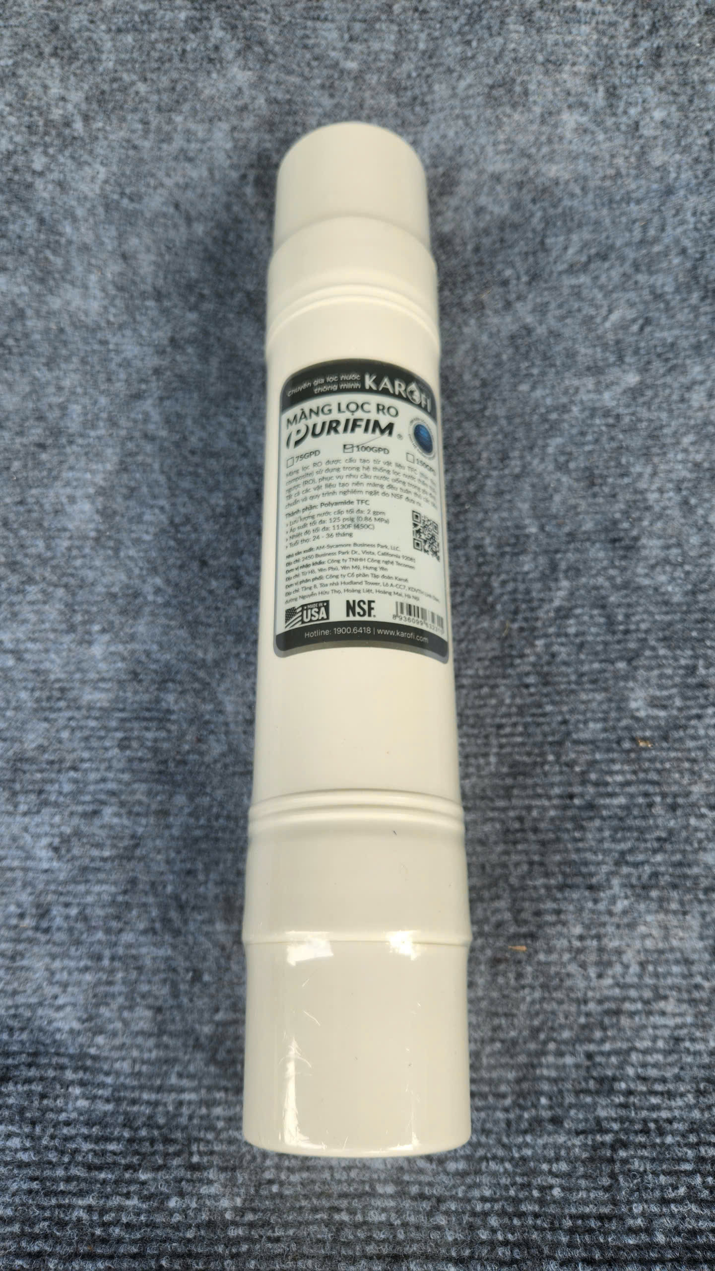 Rotex Quick Plug Ro Filter Membrane Can Be Used for Ro Water Purifiers - Genuine Product Comes with a Hose and a One-Way Valve.