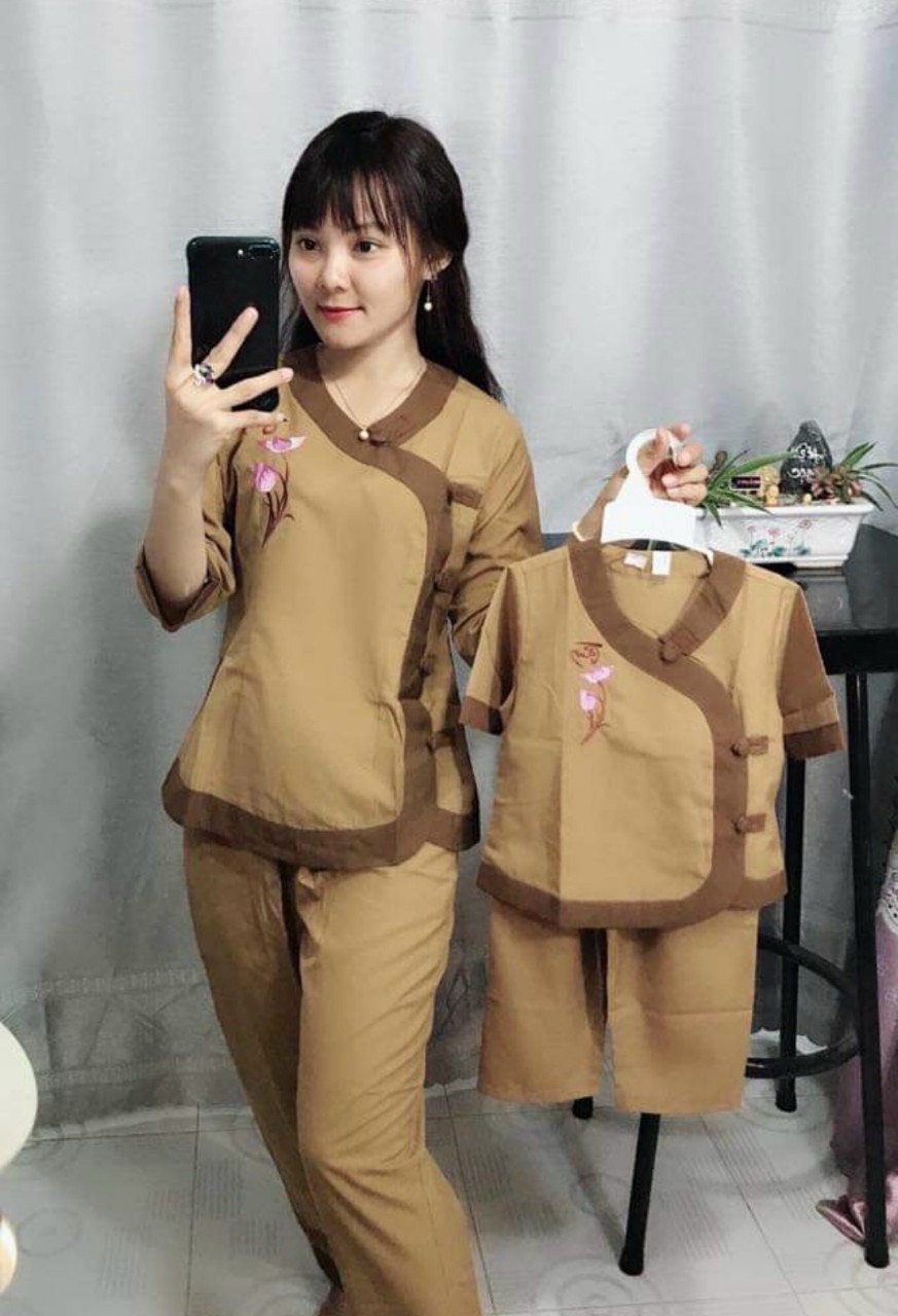 Đồ Lam Nữ Đi Chùa - Tim Phối