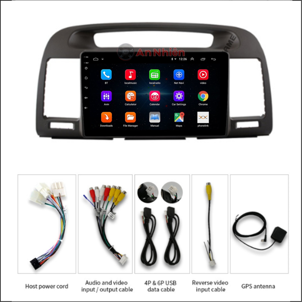 [Kho Hải Phòng] Màn Hình Android 9 inch 10 inch Xe CAMRY - Có GPS Bằng NaviTel, Chạy Android Tiếng Việt, điều khiển giọng nói, Điều khiển vô lăng, Xem Camera Lùi, Kèm Mặt Dưỡng Giắc Zin Cho Xe TOYOTA CAMRY