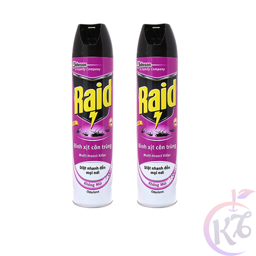 Combo 2 Bình xịt muỗi Raid chai 700ml Không Mùi - xịt côn trùng