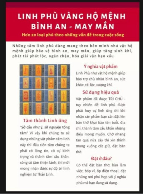 Linh phù KHAI VẬN (Phù vải)