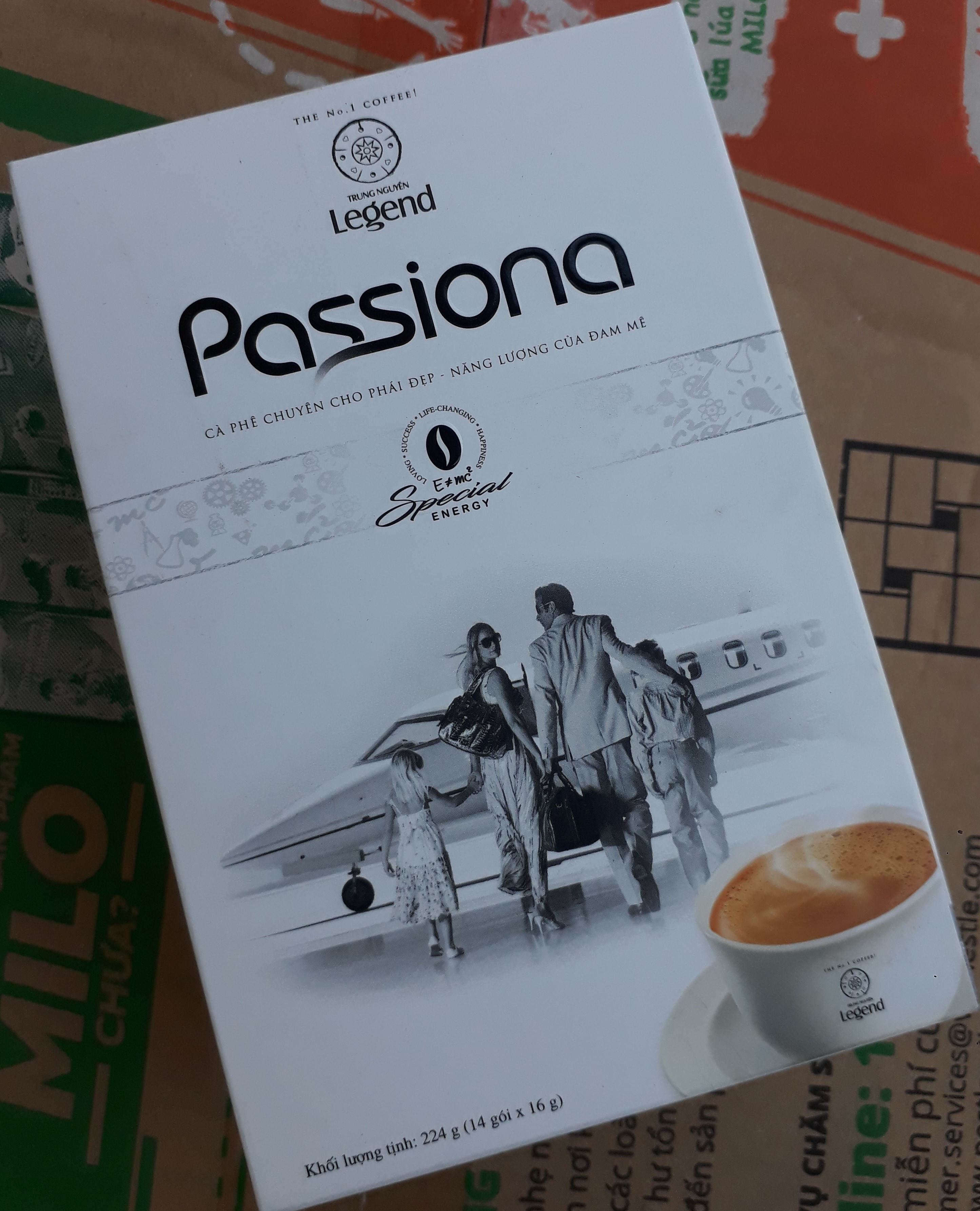 [HCM]CÀ PHÊ PASSIONA HÒA TAN 4IN1 HỘP 14 GÓI 16GR