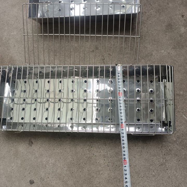 Bếp nướng than hoa inox cỡ lớn có vỉ nướng inox dày dặn