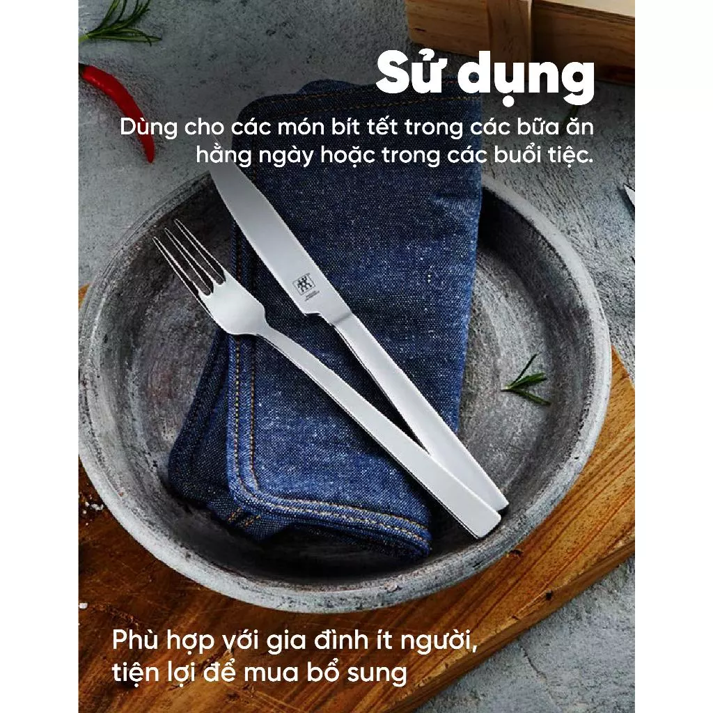 Bộ Dao Nĩa Bít Tết ZWILLING Dinner - 2 Món