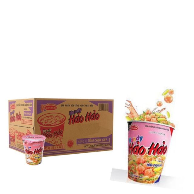 Thùng mì Hảo Hảo tôm chua cay 24 ly * 67g