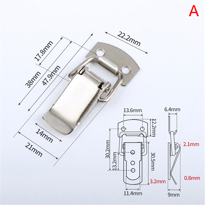 Ruyifang Khóa nắp hộp bằng thép không gỉ khóa nắp khóa phần cứng chốt lò xo