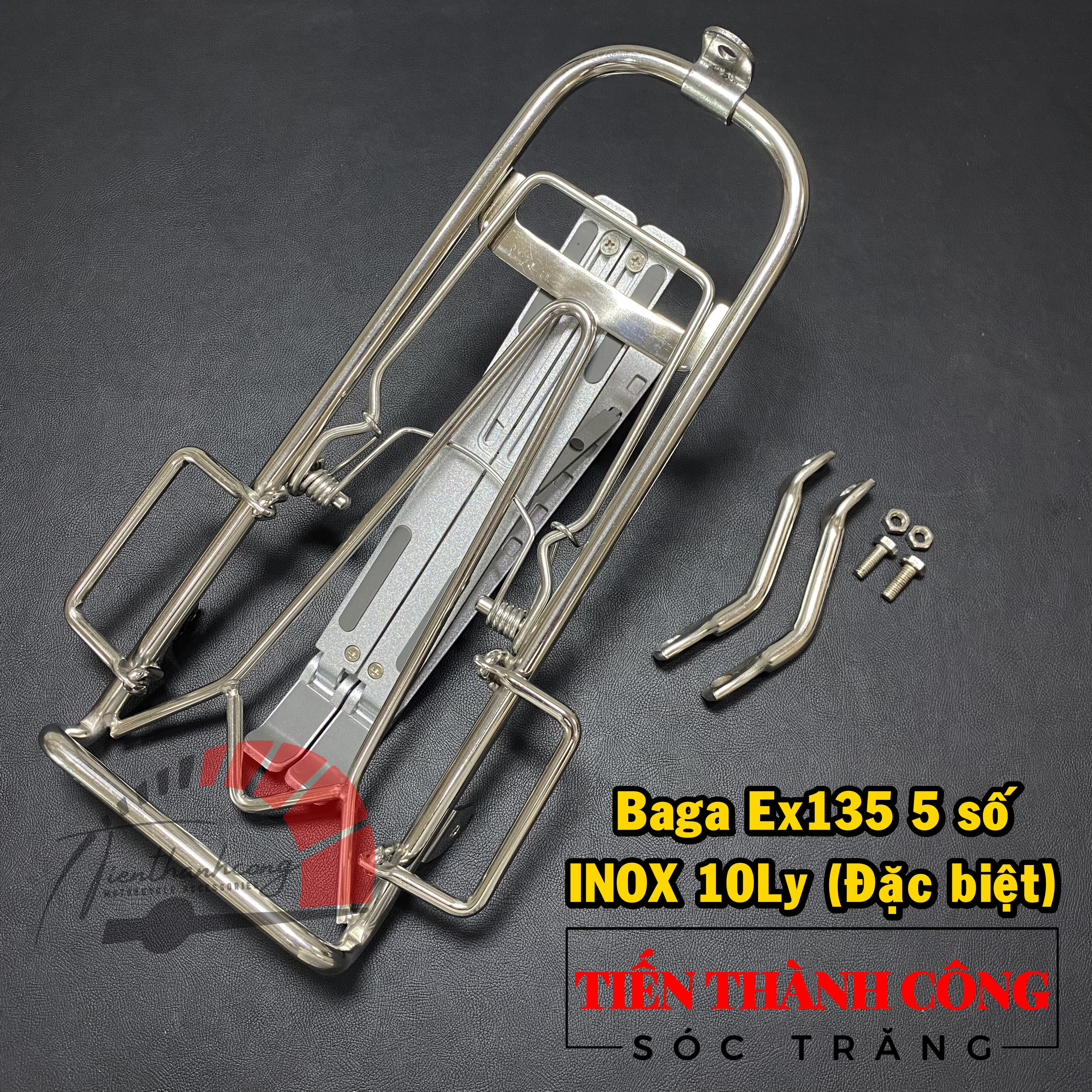 Baga giữa inox 10ly gắn dòng xe exciter 135 lc 2011 /baga ex135 5 số inox 10ly