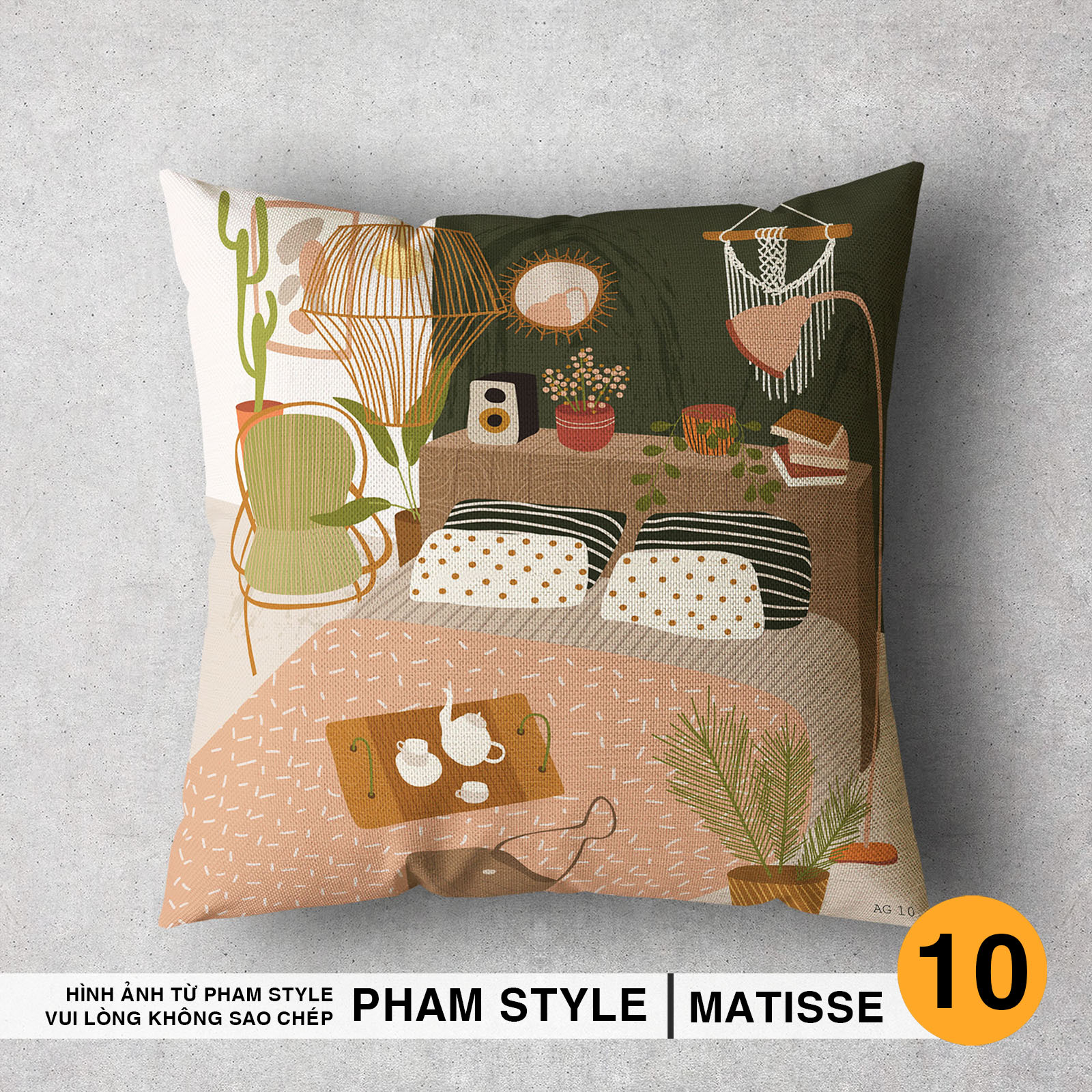 VỎ GỐI TRANG TRÍ SOFA ABSTRACT GIRL (No01 - No20) (45x45cm)
