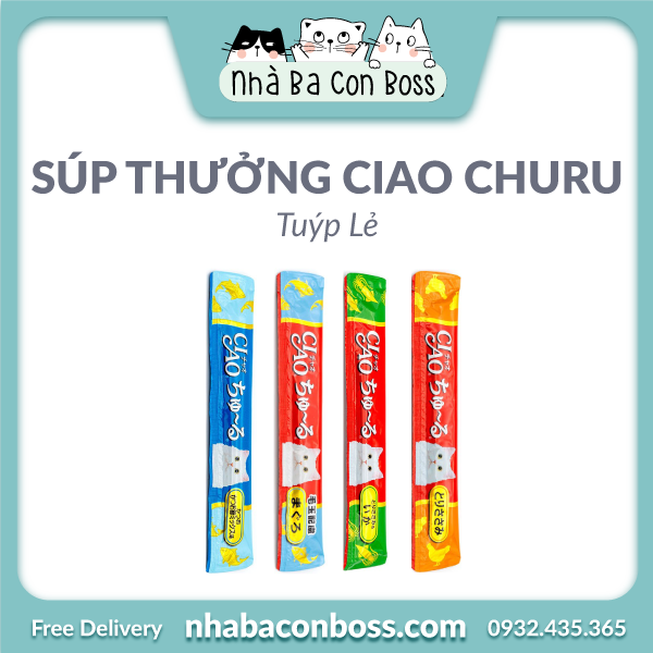 [Súp Thưởng] Súp Thưởng Ciao Churu Cho Mèo Tuýp Lẻ