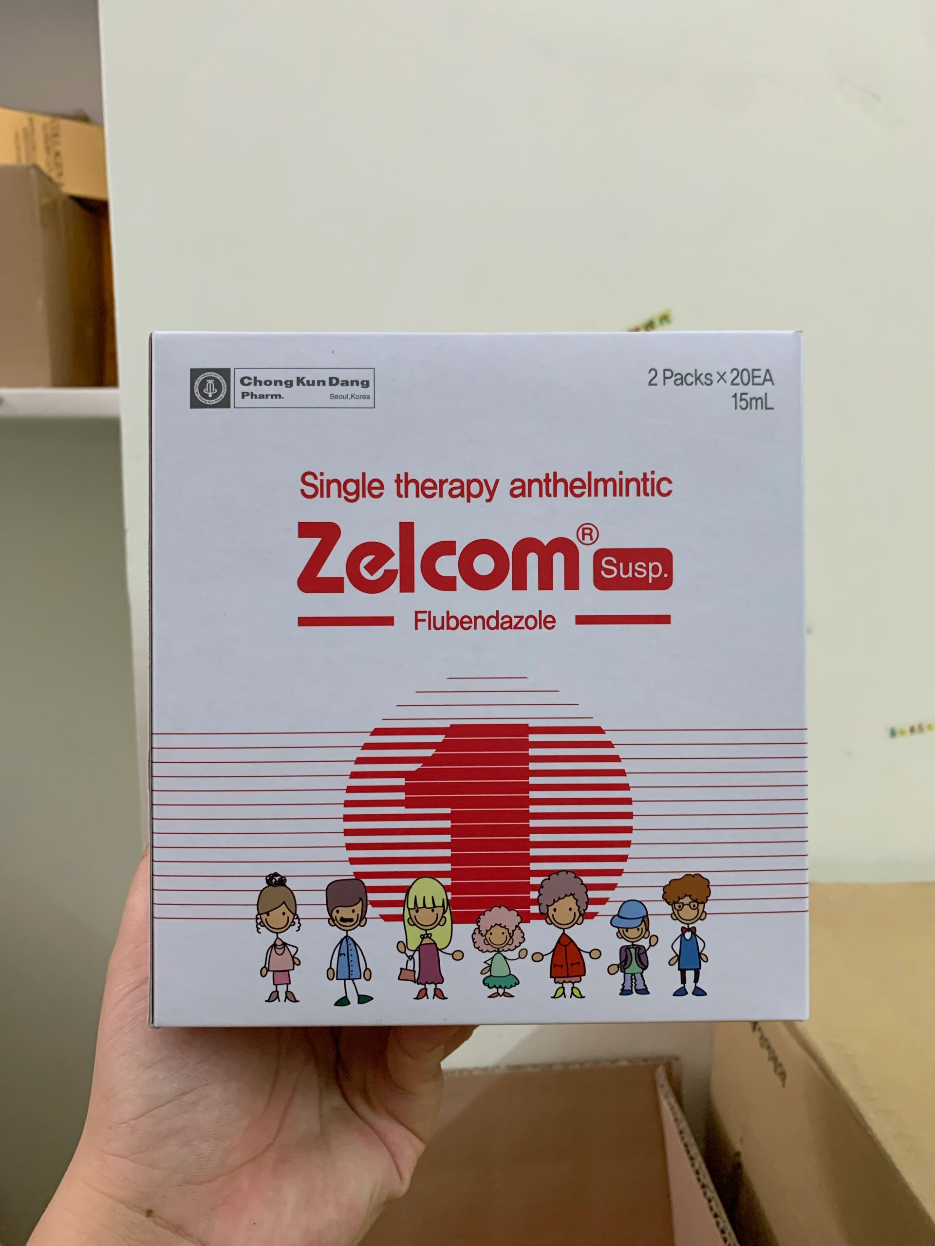 Siro tẩy giun Zelcom Hàn Quốc hộp 2 gói Hàn Quốc