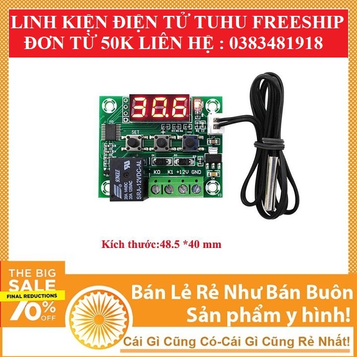 Module Khống Chế Nhiệt Độ W1209 mạch ấp trứng -linh kiện điện tử tuhu 3m