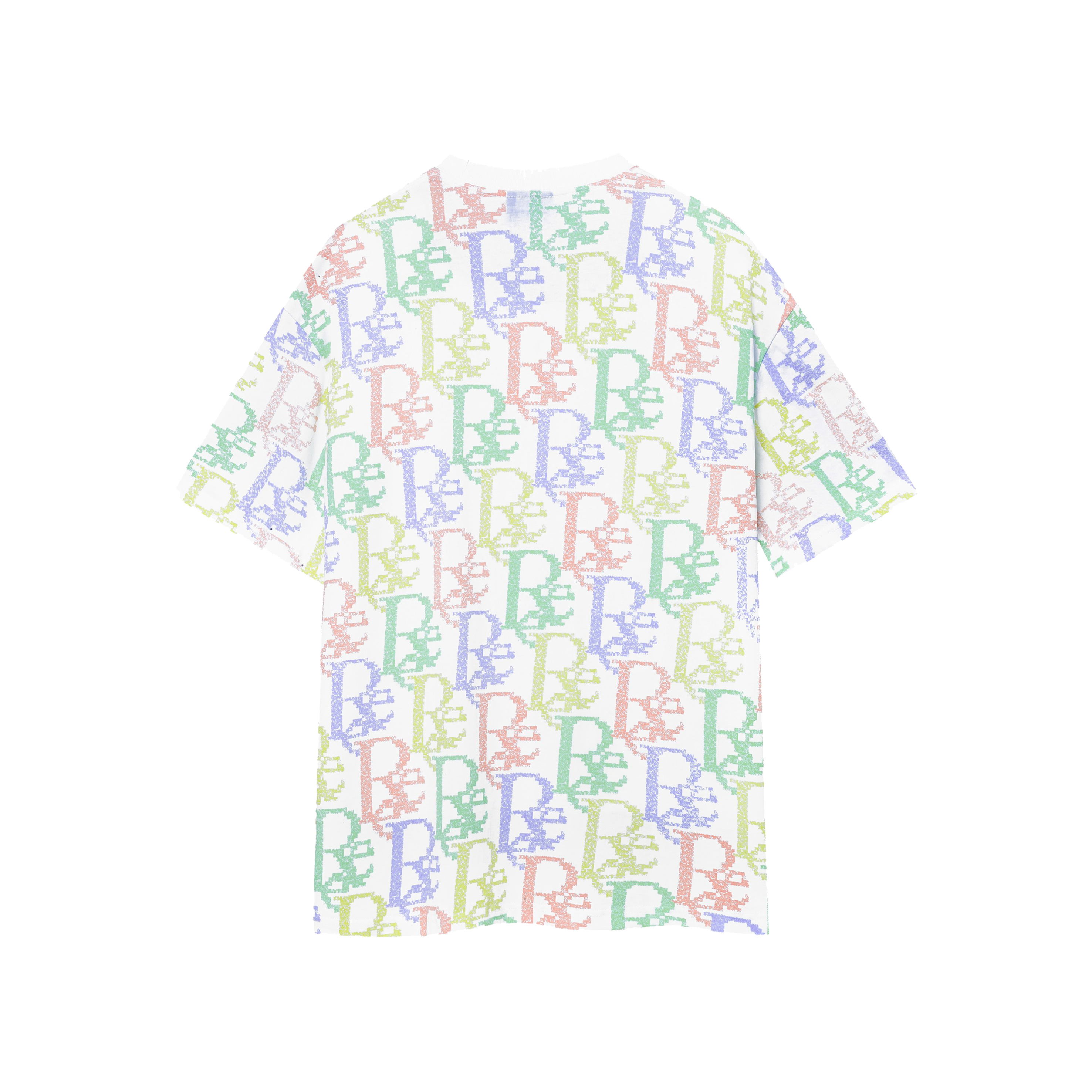 LOCAL BRAND REE - ÁO THUN MONOGRAM PIXEL MULTICOLOR MÀU TRẮNG