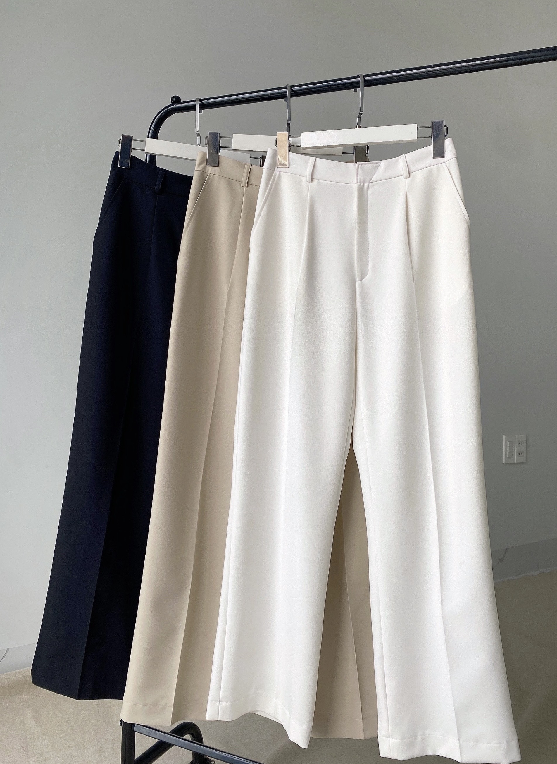 Quần dài thiết kế CHARMO ống đứng vải cotton lụa Cami Cullotes