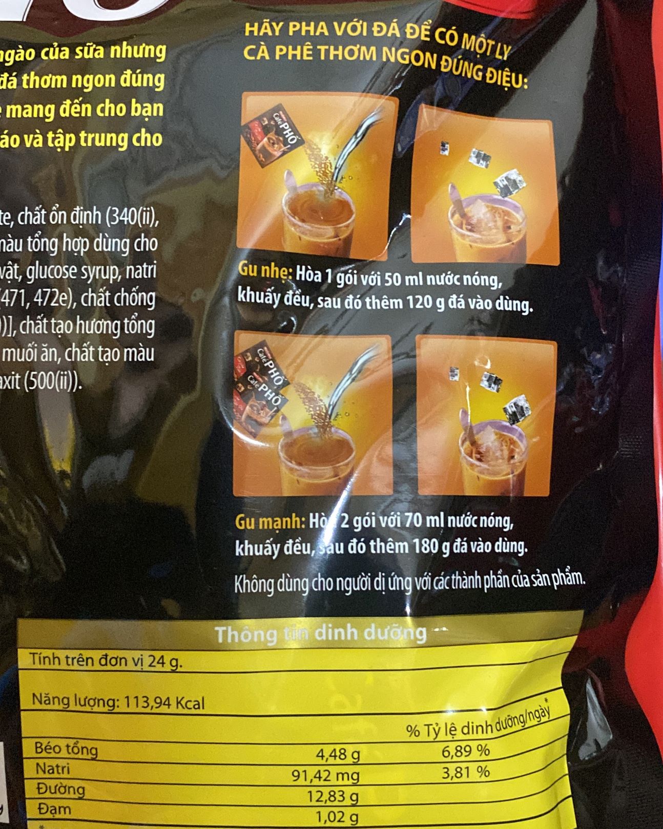 Cà Phê Phố Cà Phê Sữa đá 720g (30 gói x 24g)