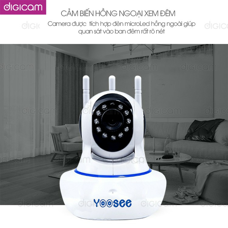 Camera YooSee HD720 - 3 Anten Siêu nét | Cài đặt Tiếng Việt