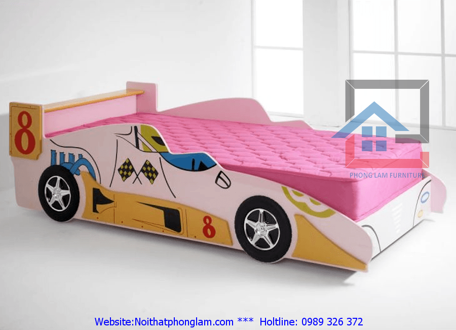 Giường trẻ em hình xe đua số 8