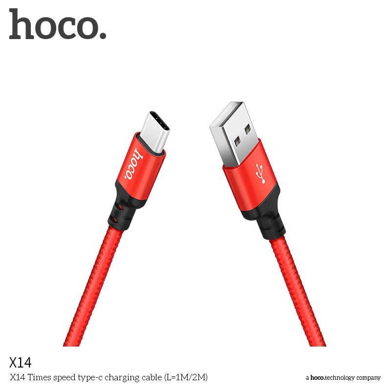 Cáp hoco x14 5v - 2.4a dài 2m - bh 12 tháng 1 đổi 1