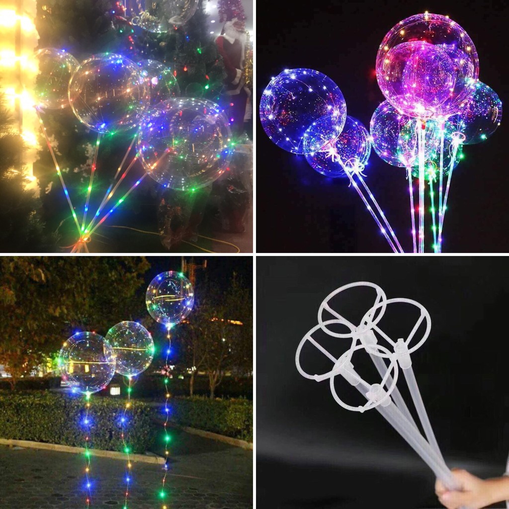 BONG BÓNG GALAXY TRONG SUỐT ĐÈN LED (bộ đầy đủ phụ kiện)