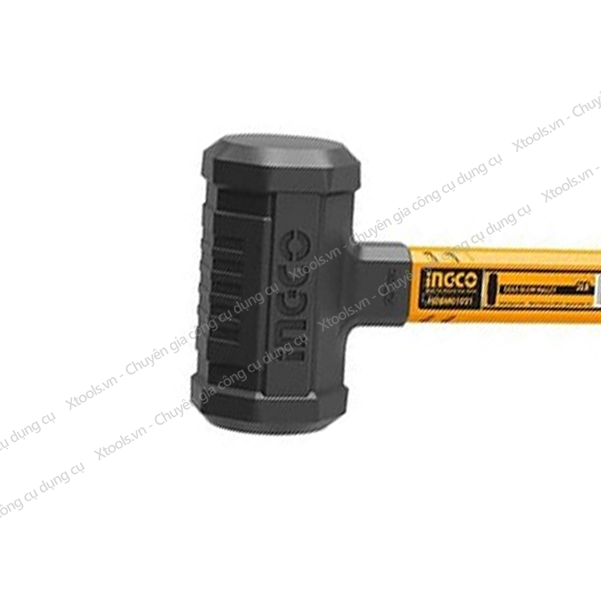 Búa nhựa 2 đầu tròn không nảy INGCO HDBM01028 2LB búa cao su 2 đầu không nảy cán nhựa chống trượt không tạo lửa