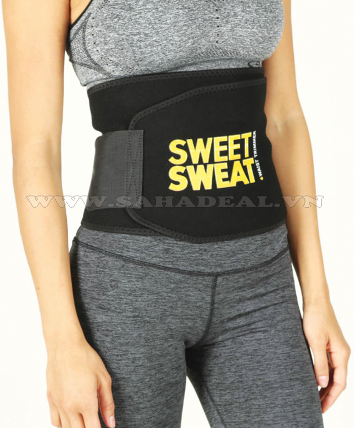 [HCM]Đai quấn nóng giảm mỡ Sweat Belt (Đen)
