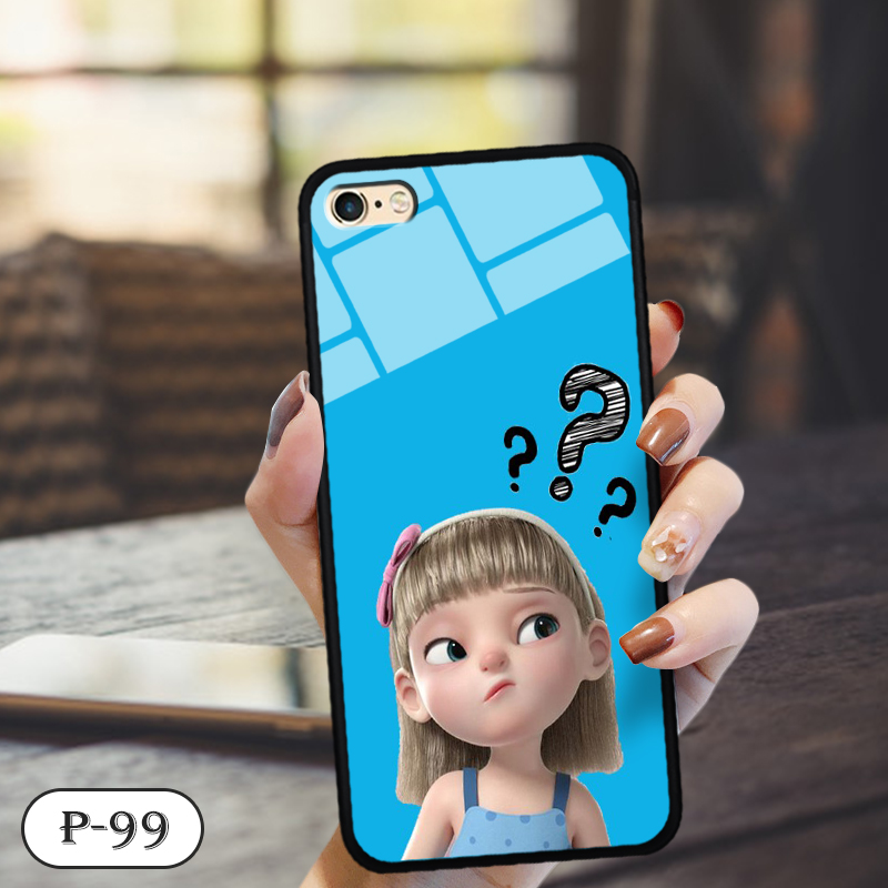 Ốp kính 3D cute IPHONE 6 PLUS