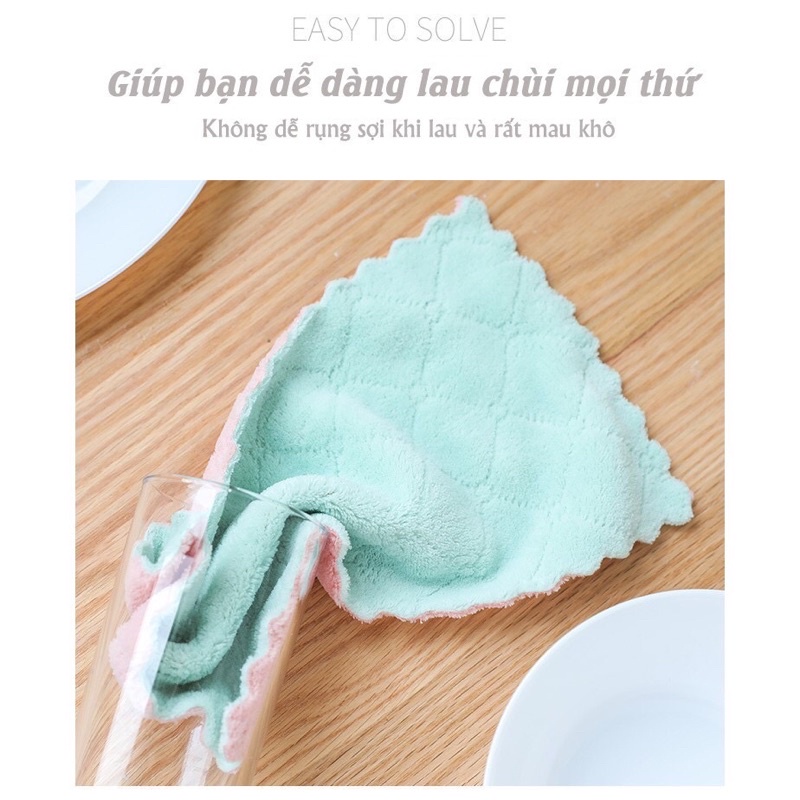 [COMBO 10 KHĂN ]lau bếp đa năng siêu thấm hút kích thước (13x21)cm