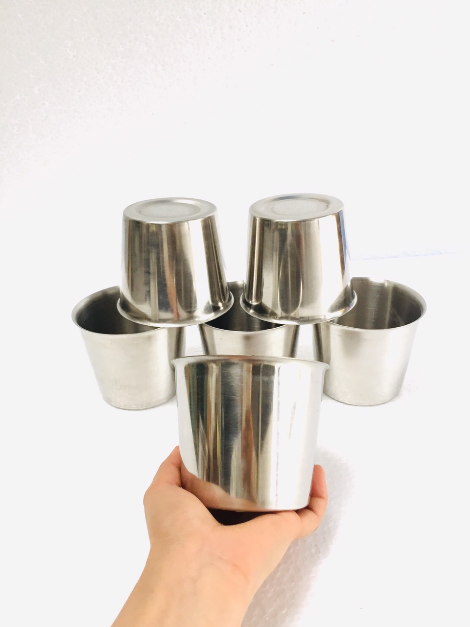 Bộ 5 ly làm đá inox Rainy từ 7cm đến 10cm-msclv