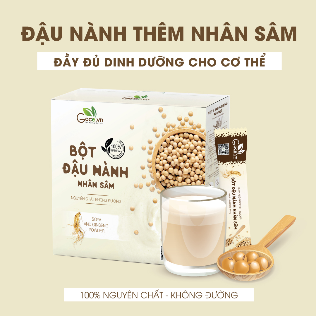 Bột đậu nành nhân sâm Goce - 180g (18 gói x 10g)