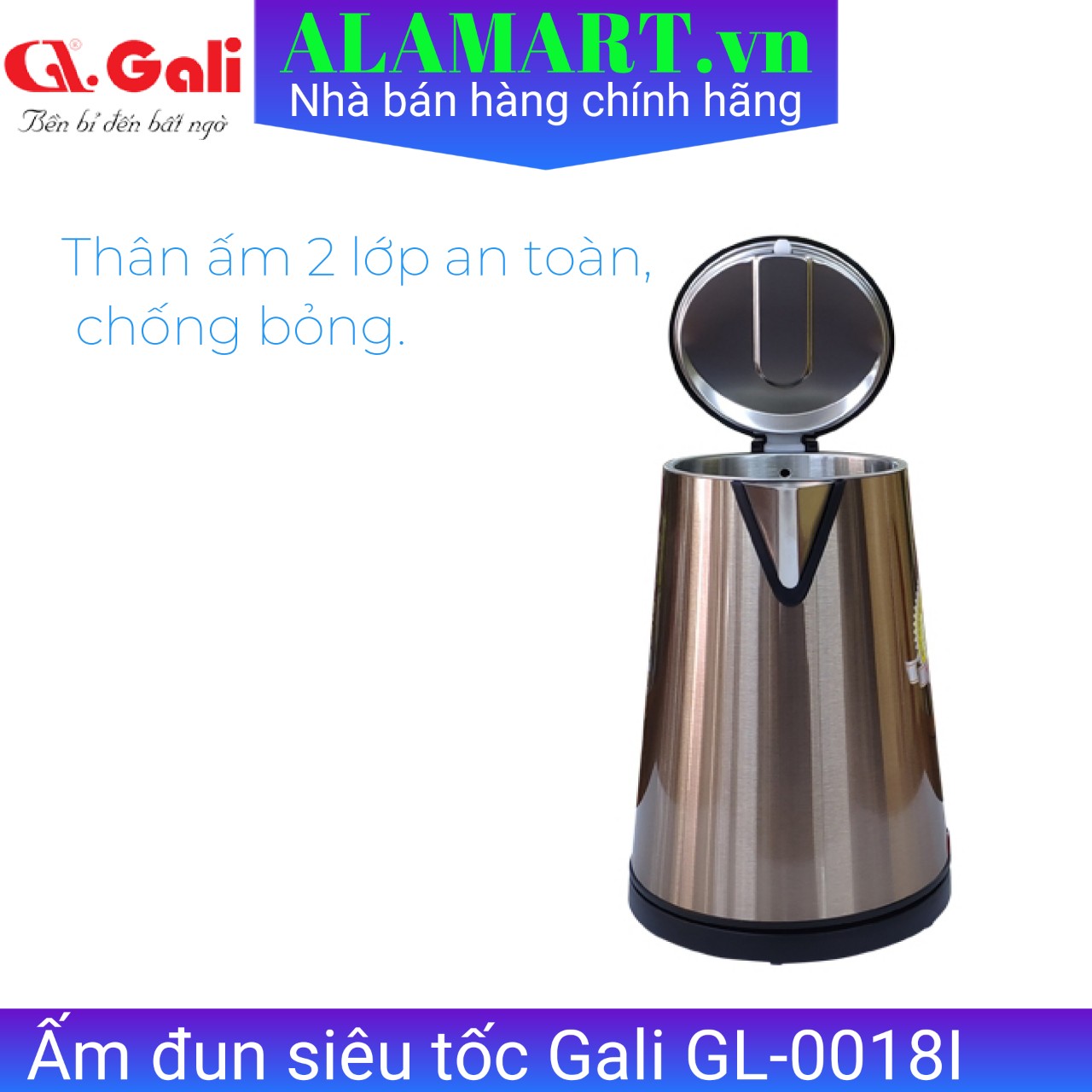 Ấm siêu tốc Gali GL-0018I 1800W 1.7L