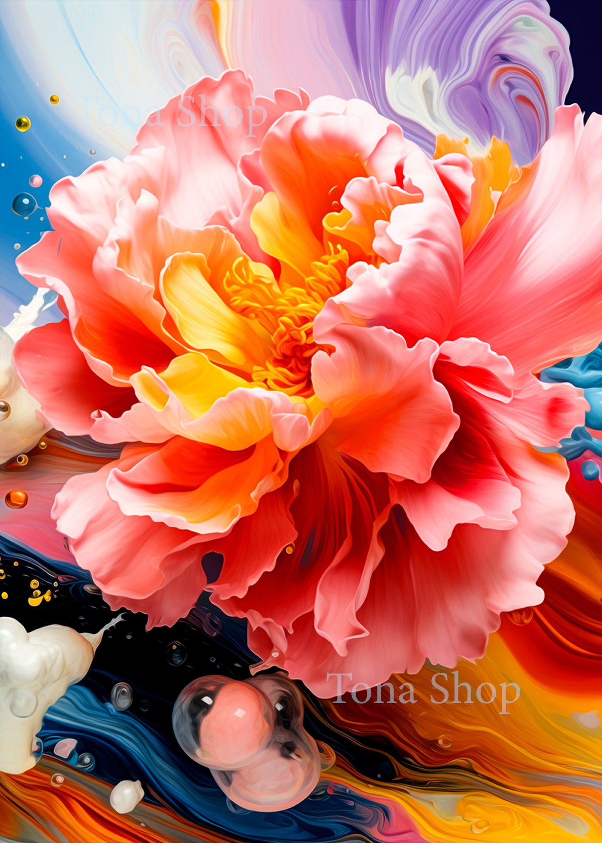 Poster, tranh ảnh dán tường chủ đề Hoa - Thiên Nhiên. Kích thước A3, A4. Decor phòng, góc làm việc, học tập.
