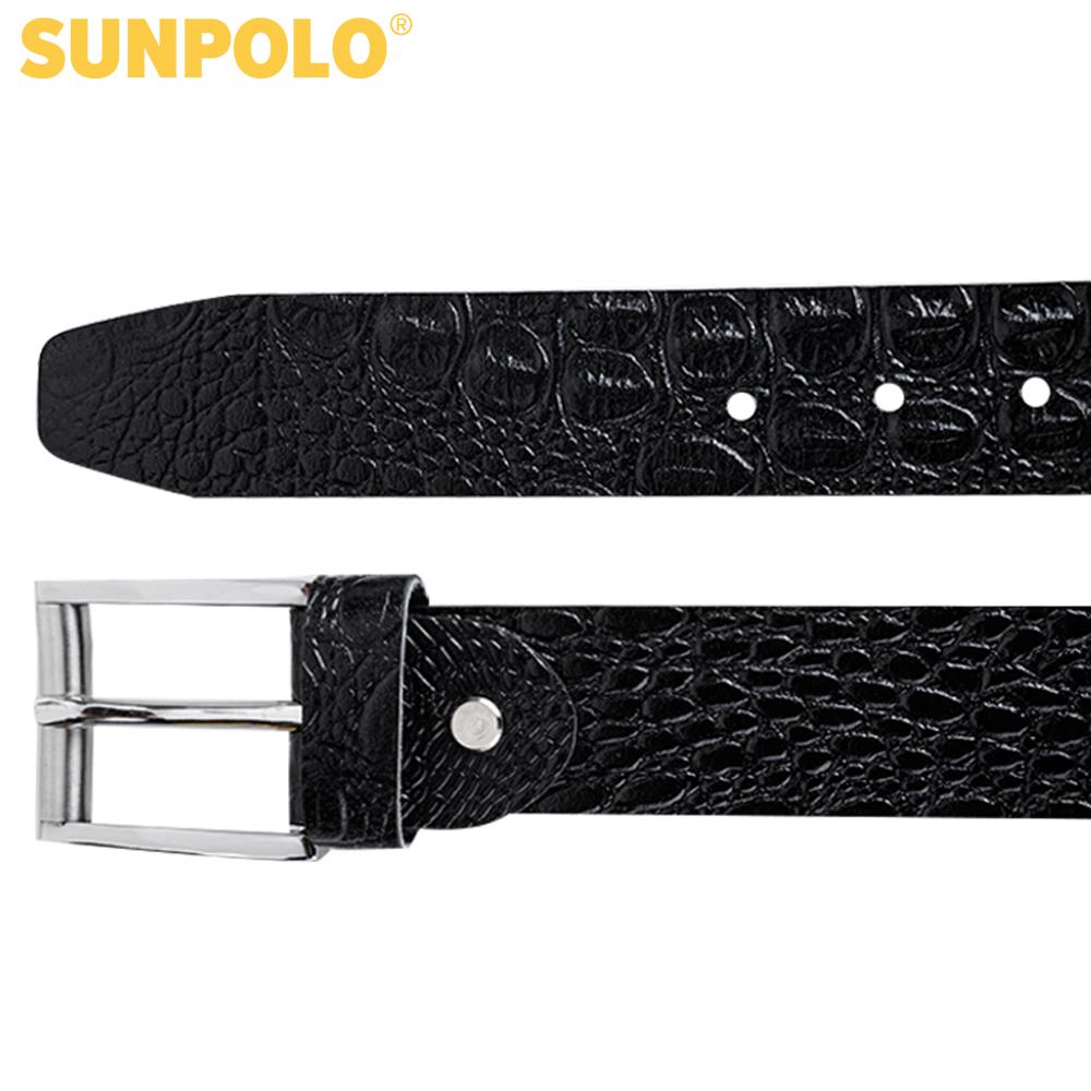 Thắt Lưng Nam Da Bò SunPoLo BS06D (Đen)