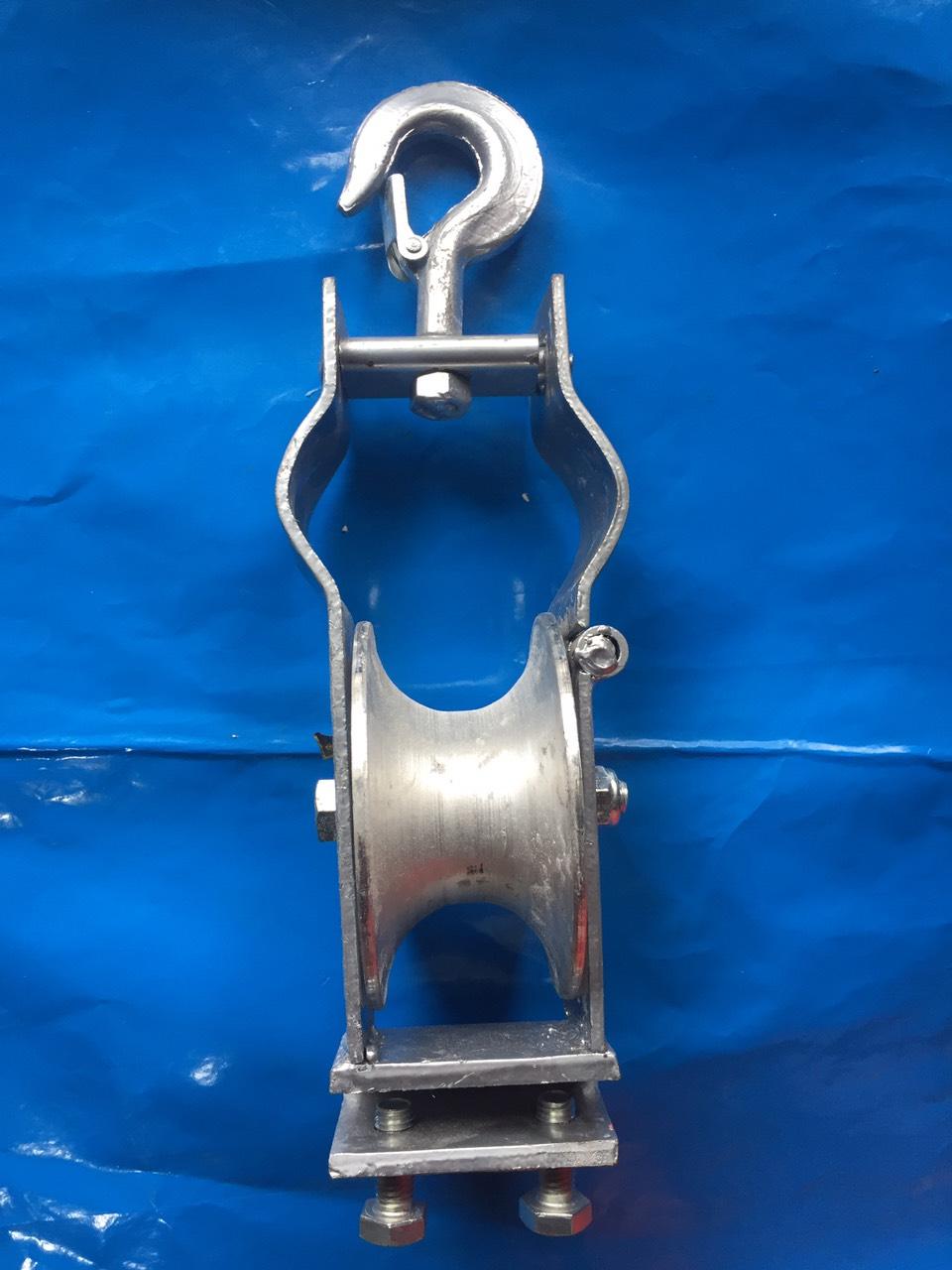 Ròng rọc nhôm đường kính 120x60 chịu lực 500kg; buly nhôm dành cho xây lắp điện